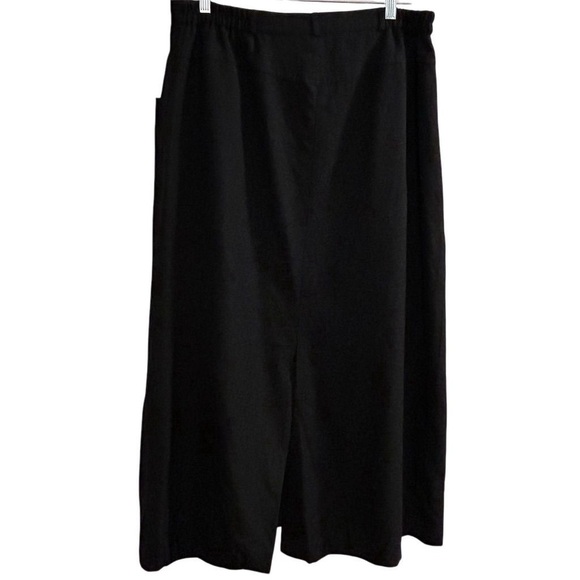 Talbots Women's Plus Size 16W Black A-Line Long Skirt with Pockets 100% wool - Picture 8 of 10